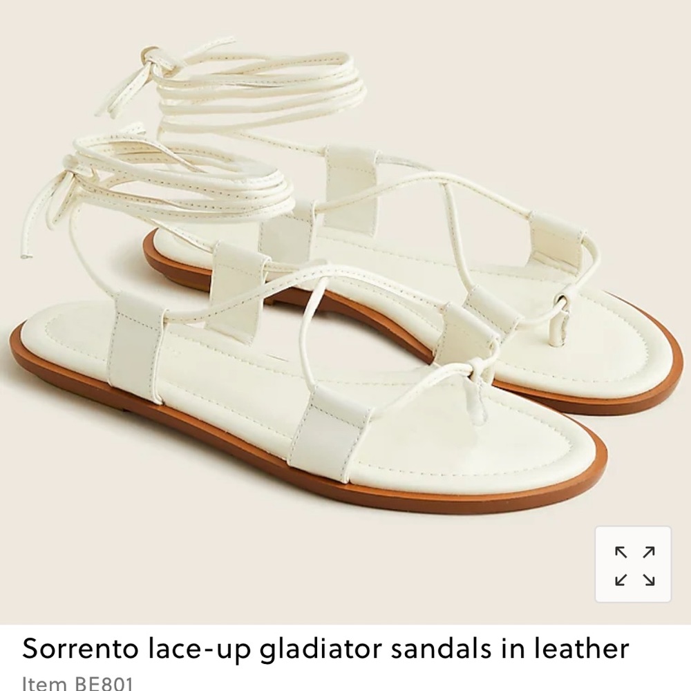 J.Crew Sorrento lace up gladiator sandals in leather - Faded Pistachio